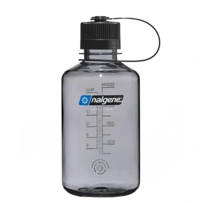 Image of Nalgene Sustain Tritan BPA Free Water Bottle Made with Material Derived from 50% Plastic Waste, 16 OZ, Narrow Mouth, Gray