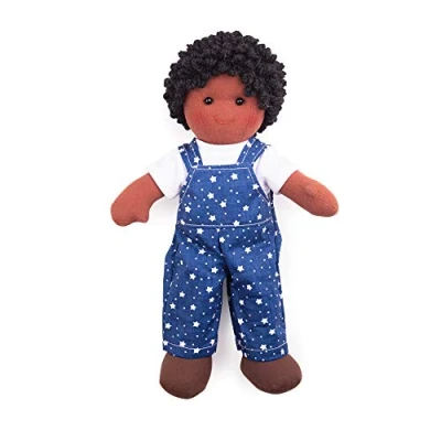 Image of Bigjigs Toys Leon Rag Doll (Small) My First Dolly, Plush Soft Dolls, Baby For Girls &amp; Boys, Ragdoll Suitable From Birth, Swap Ragdolls Clothes Outfits, 1 Year Olds +, Size 28cm