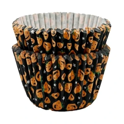 Image of Scrumptious Pumpkin Print Cupcake x 36 Cases, Paper, Multi