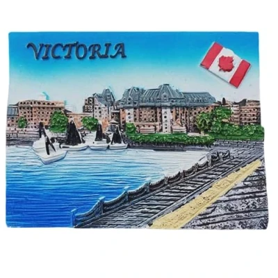 Image of 3D Victoria Canada fridge magnet,Home &amp; kitchen decoration magnetic sticker refrigerator magnet tourist souvenir gift collection