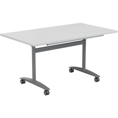 Image of Allegro Tilting Table 1200x800 White Top and Silver/Ref OTT1280SVWH