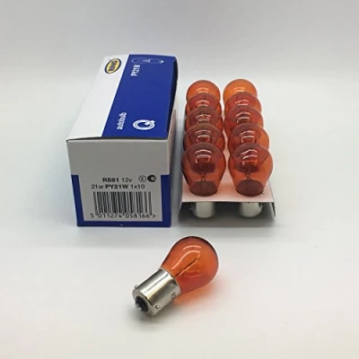 Image of 10 x Ring R581 PY21W BAU15S Amber Indicator Light Bulb 581 12v 21w