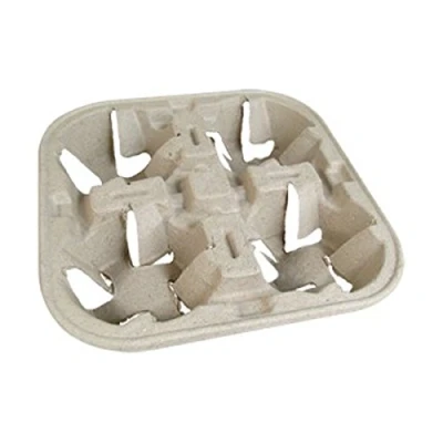 Image of Biodegradable 4 Cup Carrier Set of 180 Hot Drinks Holder for Takeaway Coffee Cups