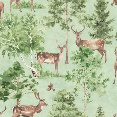 Image of Arthouse Wallpaper Deer Forest 100215AH