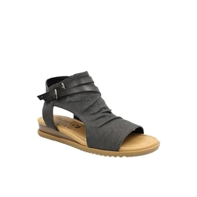 Image of Blowfish Malibu Womens Butterfly Micro Wedge Sandal, Black, UK 3