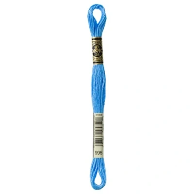Image of DMC 6 Strand Embroidery Cotton, Medium Electric Blue, 8.7 Yards