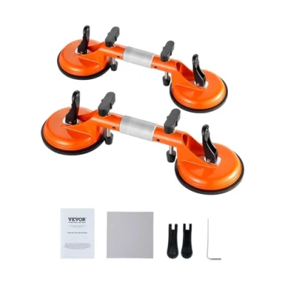 Image of VEVOR Seamless Seam Setter, 2 Packs Granite Setter with 5 in Vacuum Suction Cups, Joiner for Joining &amp; Leveling, 180 Adjustable, Countertop Installation Tool Tile Stone Marble Slab