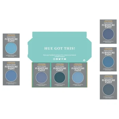 Image of Rust Oleum Furniture Paint in Satin Finish Deep Blue Tester Box