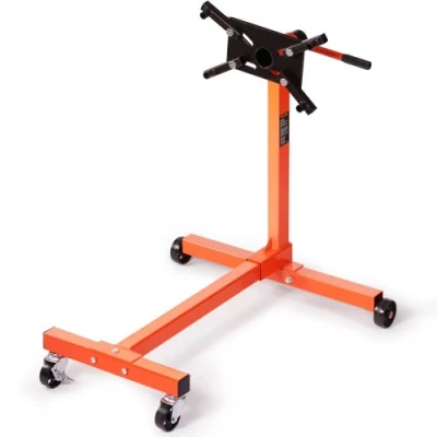 Image of VEVOR Engine Stand, 340 kg Rotating Motor Stand with 360 Degree Adjustable Head, Cast Iron Hoist Dolly, 4 Caster, Arms, for Vehicle Maintenance, Auto Repair
