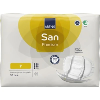 Image of ABENA San Premium Size 7 Incontinence Pad, 2100ml Absorbency, Case of 4 Packs, White