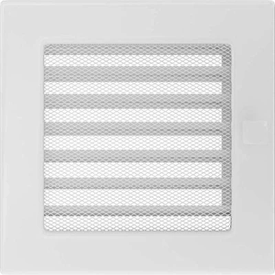Image of KRATKI ventilation grille fireplace 17cm x white with blinds