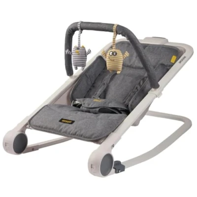 Image of BabaBing Rockout 2 3 position baby Rocker Grey Marl