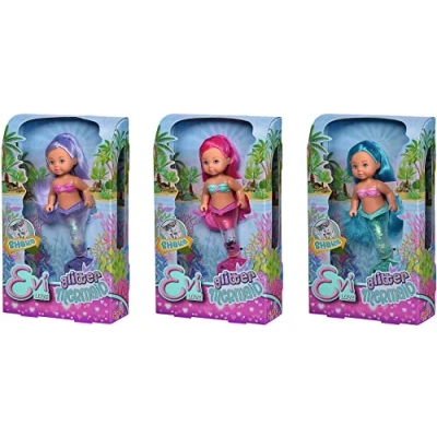 Image of Simba 105733482 Evi Love Glitter Mermaid Doll with Tail Fin that Glitters When Shake, Only One Item Will Be Delivered