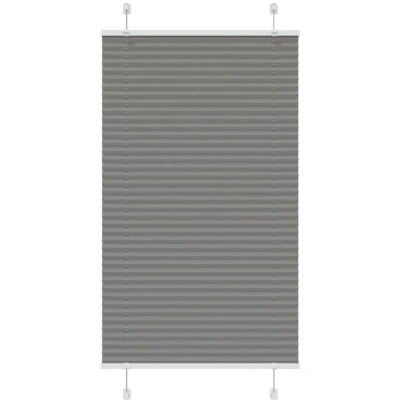 Image of vidaXL Pleated Blind Anthracite 70x100 cm Fabric Width 69.4 Polyester
