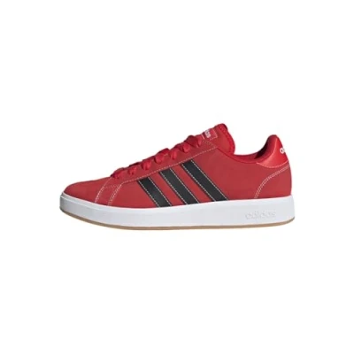 Image of adidas Grand Court Base 00s Shoes, Leather Upper, Red