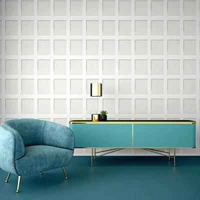 Image of Heritage Wood Panel Wallpaper White/Grey Debona 6740 3D Effect
