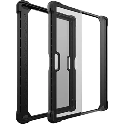 Image of OtterBox Symmetry Studio Case for Surface Pro 8, Shockproof, Drop proof, Thin Protective Case, Tested to Military Standard, Clear/Black, Non Retail Packaging