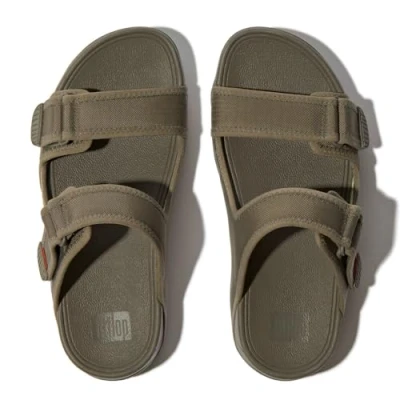 Image of Fitflop Gogh MOC Mens Adjustable Water Resistant Slides Sandal, Green, 6 UK