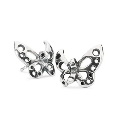 Image of Trollbeads Silver 925 Earring Dancing Butterfly Studs
