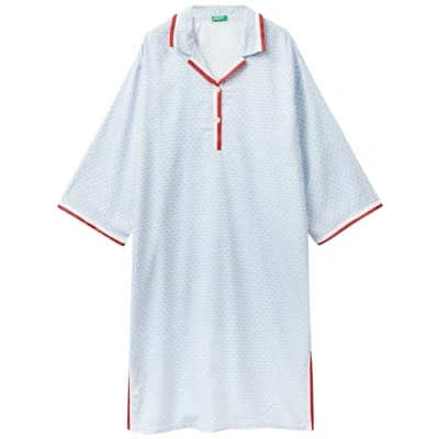 Image of United Colors of Benetton Women&#039;s Nightshirt M/L 41hh3c003 Full Slip, Light Blue 61R, S