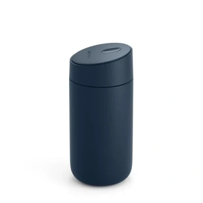 Image of Fellow Carter Slide Travel Coffee Mug with Sliding Closure, Leak Proof for Ceramic Interior and Vacuum Insulated Stainless Steel, Mugs 350ml, Stone Blue