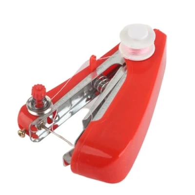 Image of Mini Single Stitch Handheld Sewing Machine Portable Manual for Home Travel Use