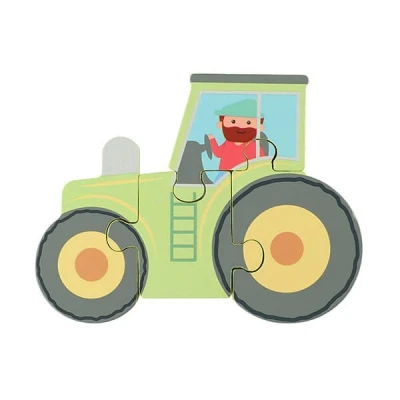 Image of Orange Tree Toys Tractor Wooden Puzzle