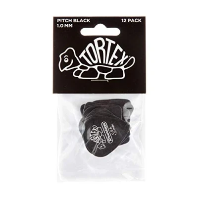 Image of Dunlop 488P1.0 Tortex® Pitch Black, 1.0mm, 12/Player&#039;s Pack