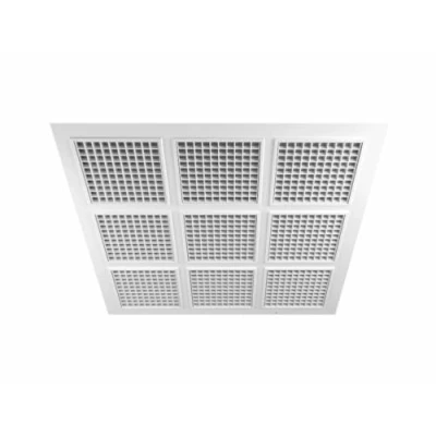 Image of Suspended Ceiling Panels 595mm x Square Tiles Air Vent Grille (RP), White