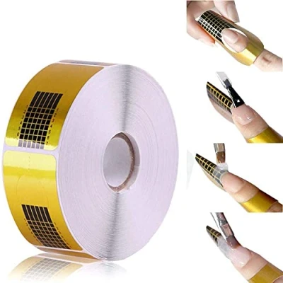 Image of Nail Art Extension Guide Forms Sticker Self adhesive Tips Sculpting Stickers Salon Accessory for Acrylic UV Gel (500 Pieces)