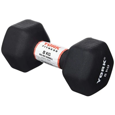 Image of York Neo Hex Dumbbells Black, 8 kg