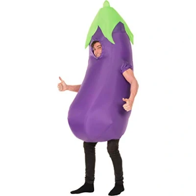 Image of Morph Inflatable Eggplant Costume Adult, Blow Up Costumes For Adults, Vegetable Costume, Food One Size