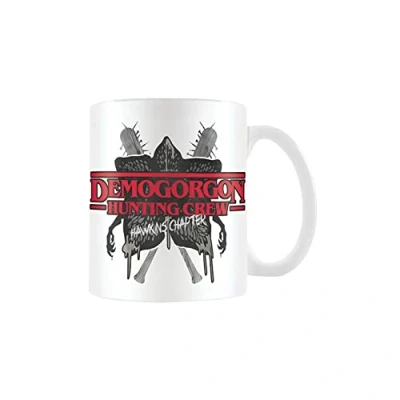 Image of Pyramid International Stranger Things Ceramic Mug with Demogorgon Hunting Crew Graphic in Presentation Box Official Merchandise