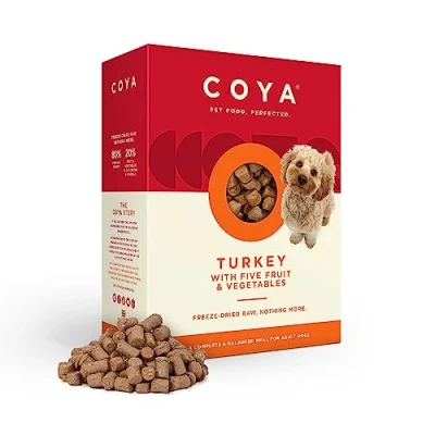 Image of COYA Freeze Dried Raw Dog Food, Turkey (750g) Hypoallergenic &amp; Grain Free, Made With 80% Meat 20% Fruit Vegetables Complete Food In A Easy Solution, Without The Chore