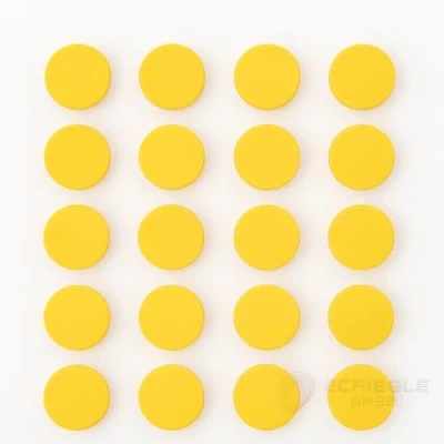 Image of Scribble Colourful Round Refrigerator Magnets, 30mm Office Magnets (24 Pack), Perfect for Whiteboards, Lockers &amp; Fridges (Yellow)