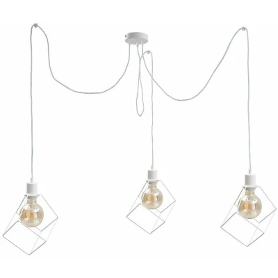 Image of Ruben Cluster Pendant Ceiling Light White, 3x E27