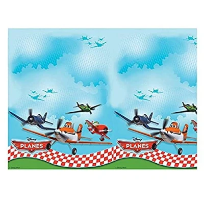 Image of Unique Party Amscan Iternational Planes Plastic Tablecover