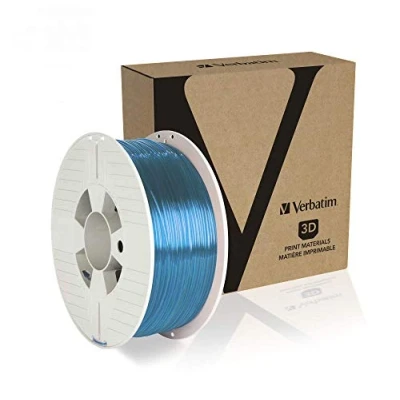 Image of Verbatim PET G Filament 1.75 mm, Polyethylene Terephthalate Glycol, Transparent Blue 55056