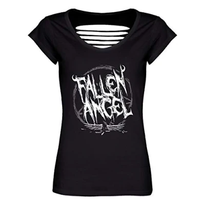Image of Grindstore Women&#039;s Fallen Angel Black Razor Back T Shirt