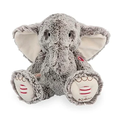 Image of Kaloo Rouge 31 cm Prestige Grey Noa the Elephant Musical Plush Ultra Soft Furred Toy Soothing “California Dreamin Melody Weighted Legs 0 Months +, K223003
