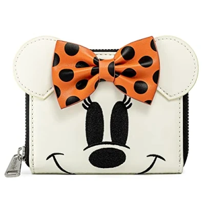 Image of LOUNGEFLY Disney Ghost Minnie Glow in The Dark Wallet