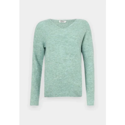 Image of ONLY Onlcamilla V NECK Jumper, Women&#039;s, Size: XL, Blue surf melange