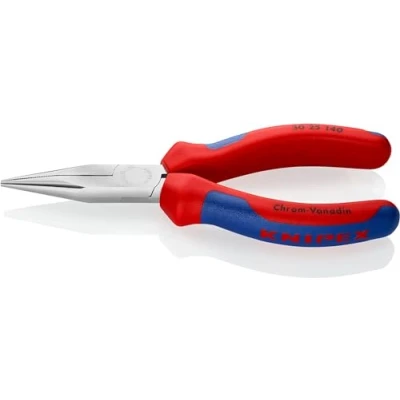 Image of Knipex Long Nose Pliers chrome plated, with multi component grips 160 mm 30 35