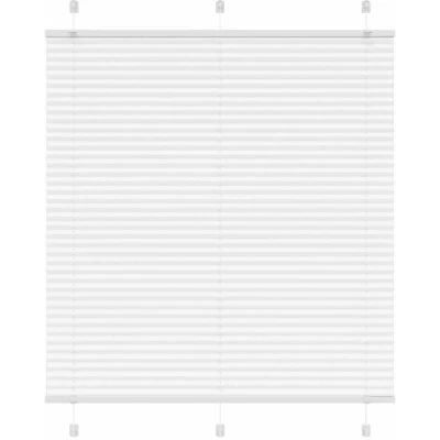 Image of vidaXL Pleated Blind White 120x100 cm Fabric Width 119.4 Polyester