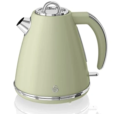 Image of Swan Retro Green 1.5 Litre Jug Kettle