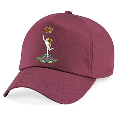 Image of PSave Royal Signals Corps of Insignia Embroidered Baseball Cap British Army Military Embroidery (Maroon)
