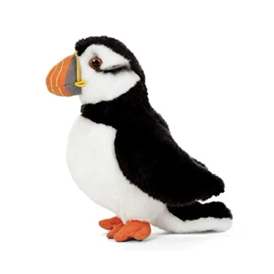 Image of Living Nature Puffin, Realistic Soft Cuddly Large Bird Toy, Naturli Eco Friendly Plush, 18cm