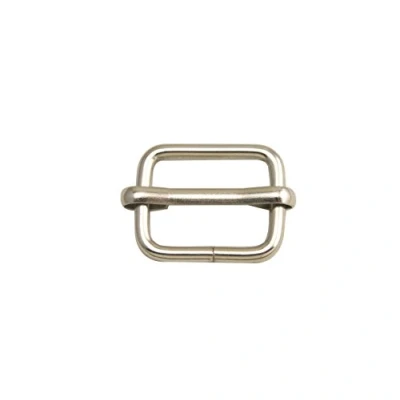 Image of Wuuycoky Silvery 1.5&quot; Inner Length Metal Sliding Bar Tri Glides Wire Formed Roller Pin Buckles Slider Pack of 10