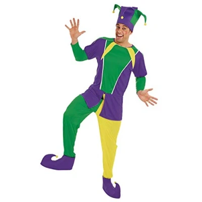 Image of Fun Shack Adult Clown Costume Men, Outfits for Jester Mens, Twisted Costume, Fancy Medium