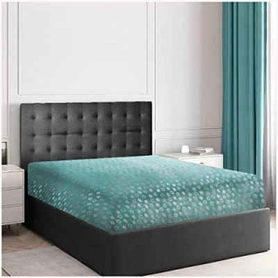 Image of GC GAVENO CAVAILIA Fleece Fitted Sheets, Cuddly Warm Double Bedding Set, Cozy Soft Fluffy Bed Sheet, Aqua